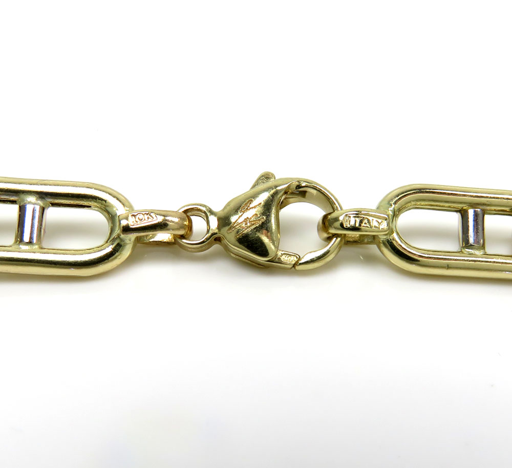 10k two tone hollow rounded mariner 22 inches 7mm 