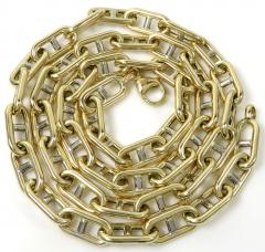 10k two tone hollow rounded mariner 22 inches 7mm
