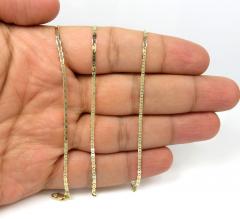 10k yellow gold solid tight mariner link chain 16-24 inch 1.8mm