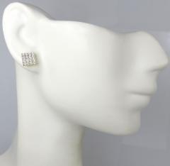 14k yellow gold 4 row square diamond earrings 0.40ct 