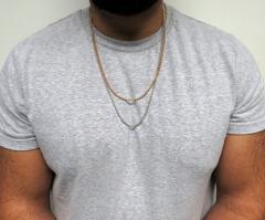 14k white or rose gold smooth ball link chain 20-28 inches 3mm