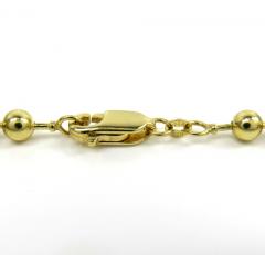14k white rose or yellow gold smooth ball link chain 20-30 inches 5mm