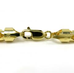 14k yellow gold solid facet cut franco chain 26 inch 6mm