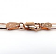 14k yellow or rose gold solid paper clip chain 16-30 inch 3mm
