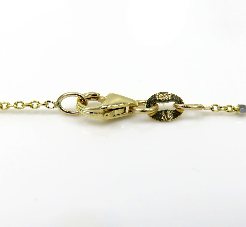 14k solid white yellow or rose gold octagon nut cable chain 16-20 inches 1mm - Image 3