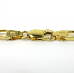 14k yellow gold solid flat edge cable link chain 20-22 inches 3.80mm 