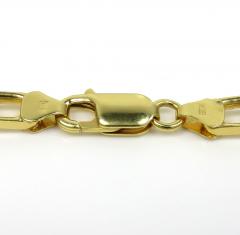 14k yellow gold solid flat edge cable link chain 20-30 inches 4.80mm