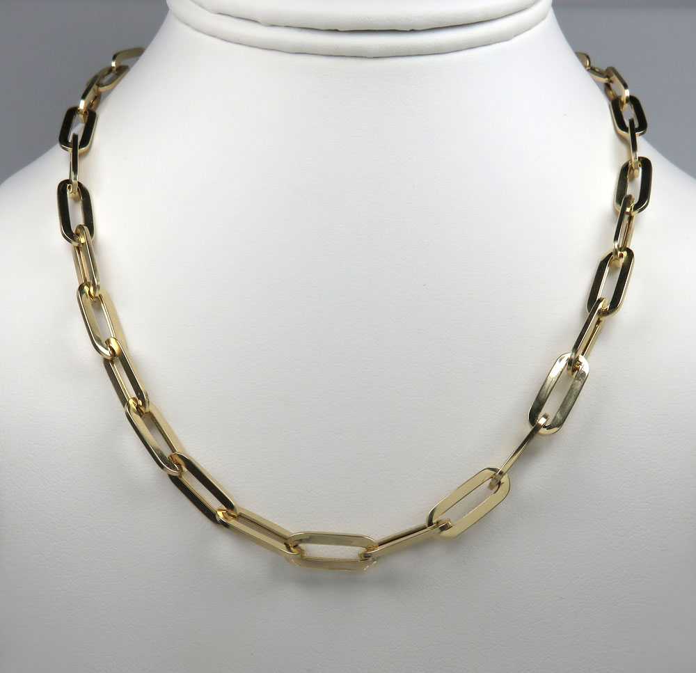 14K Solid Gold Paperclip Chain Necklace - S-kin Studio | Minimal Jewellery  – S-kin Studio Jewelry