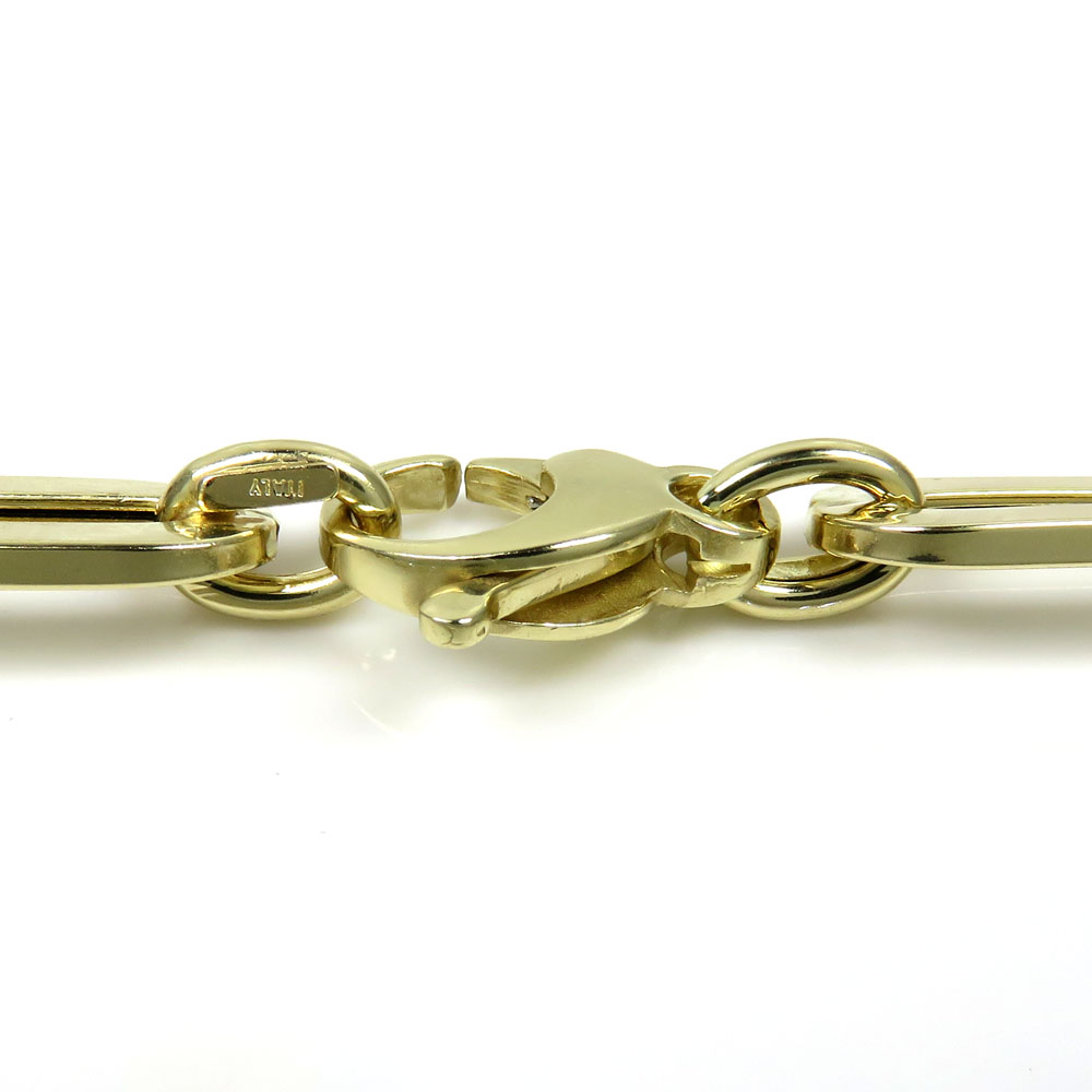 14k yellow gold hollow xl paper clip chain 18-30 inch 8mm
