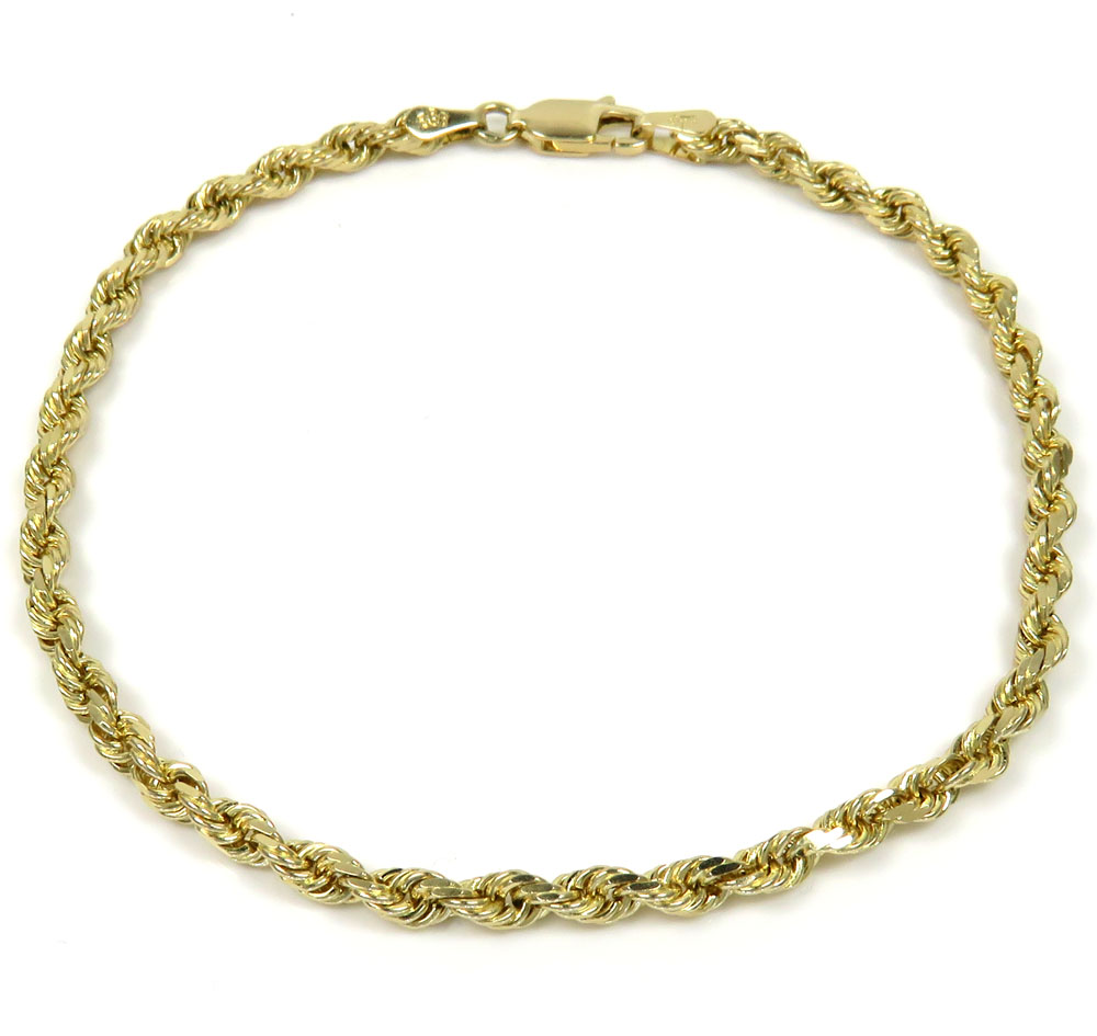 Diamond cut rope discount bracelet