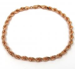 Rose gold rope bracelet sales