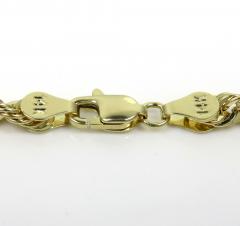 14k yellow gold solid rope bracelet 8.50 inch 4mm