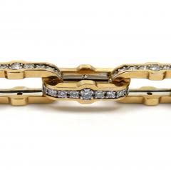 Baraka 18k two tone gold diamond prive collection cable chain 24 inch 19.40ct