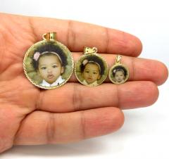 14k yellow gold mini picture pendant 