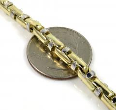 14k two tone gold anchor link chain 24-30 inch 4.80mm