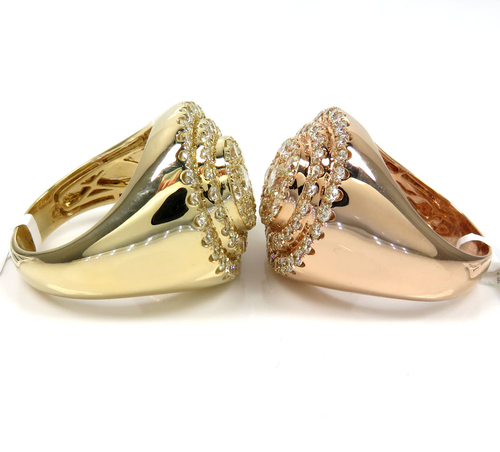 14k white yellow or rose gold diamond cake ring 2.85ct - Image 2