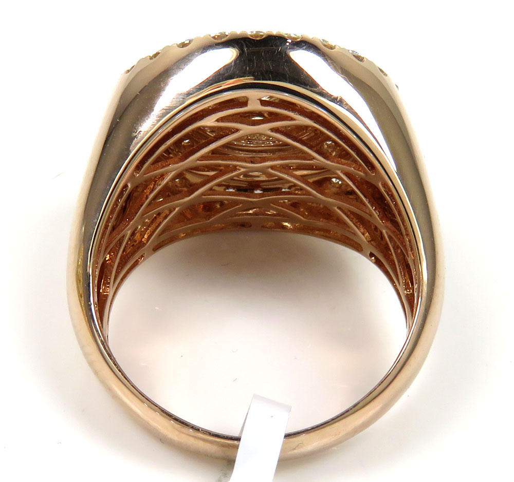 14k white yellow or rose gold diamond cake ring 2.85ct 