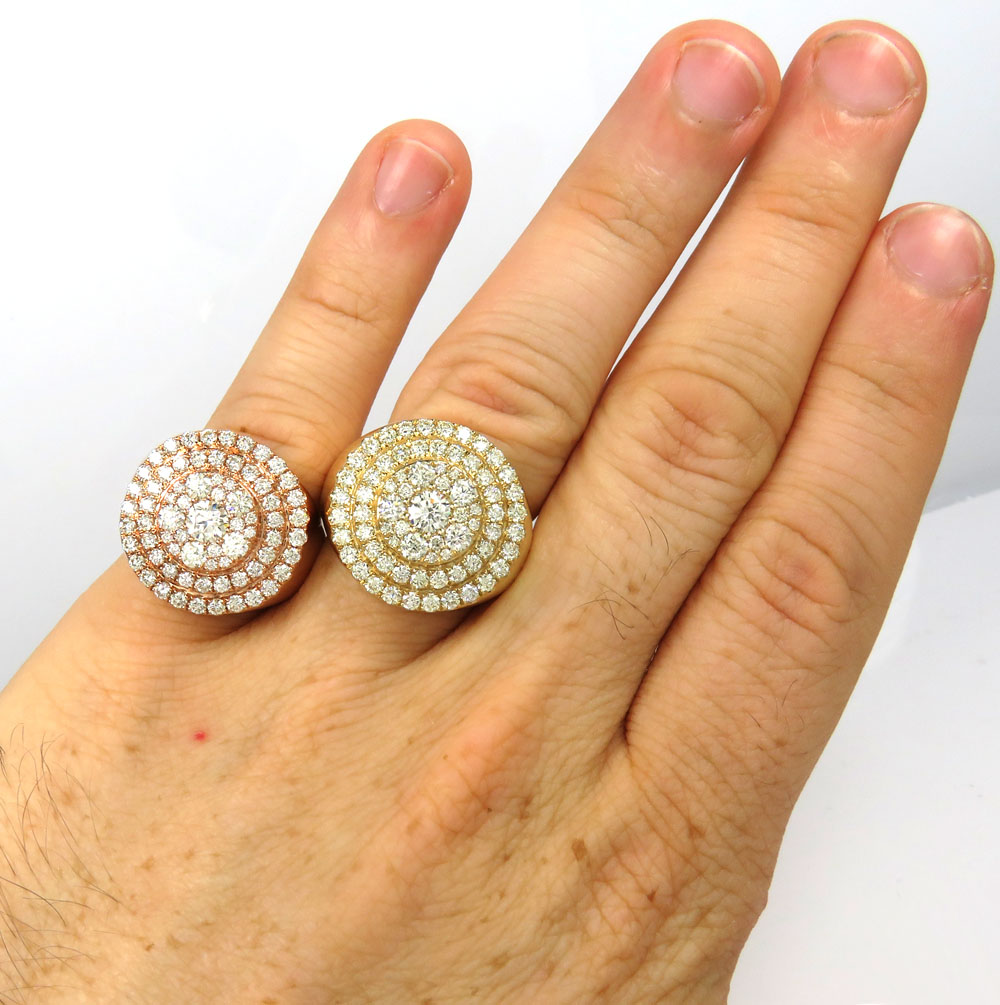 14k white yellow or rose gold diamond cake ring 2.85ct - Image 5