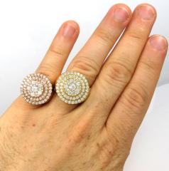 14k white yellow or rose gold diamond cake ring 2.85ct 