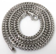 14k solid white gold franco chain 18-24 inch 2mm