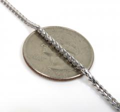 14k solid white gold franco chain 18-24 inch 2mm