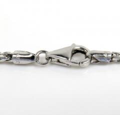 14k solid white gold franco chain 18-24 inch 2mm