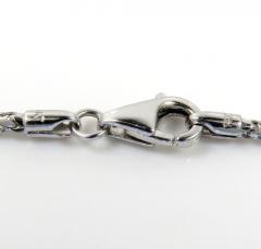 14k solid white gold franco chain 18-24 inch 1.70mm