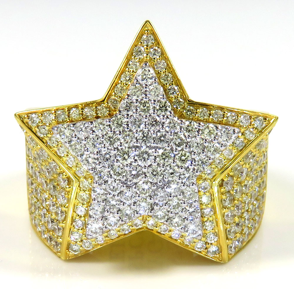 14k yellow gold diamond vs double star ring 2.41ct - Image 2