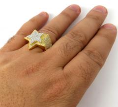 14k yellow gold diamond vs double star ring 2.41ct