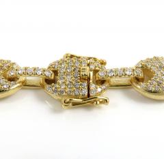 14k yellow white or rose gold diamond gucci puff link chain 18-30