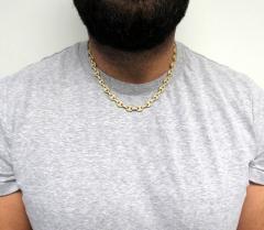 14k yellow white or rose gold diamond gucci puff link chain 18-30