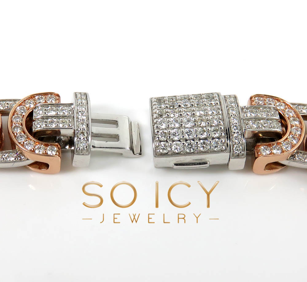 14k two tone diamond byzantine bracelet 8.50