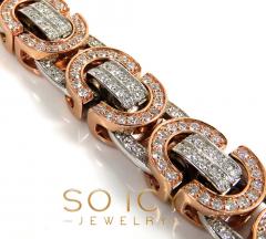 14k two tone diamond byzantine bracelet 8.50