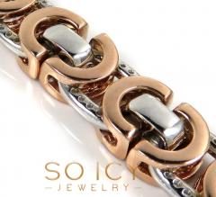 14k two tone diamond byzantine bracelet 8.50