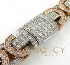 14k two tone diamond byzantine bracelet 8.50