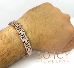 14k two tone diamond byzantine bracelet 8.50