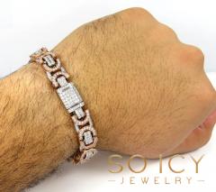 14k two tone diamond byzantine bracelet 8.50