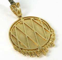10k yellow gold large diamond drip picture pendant 1.65ct
