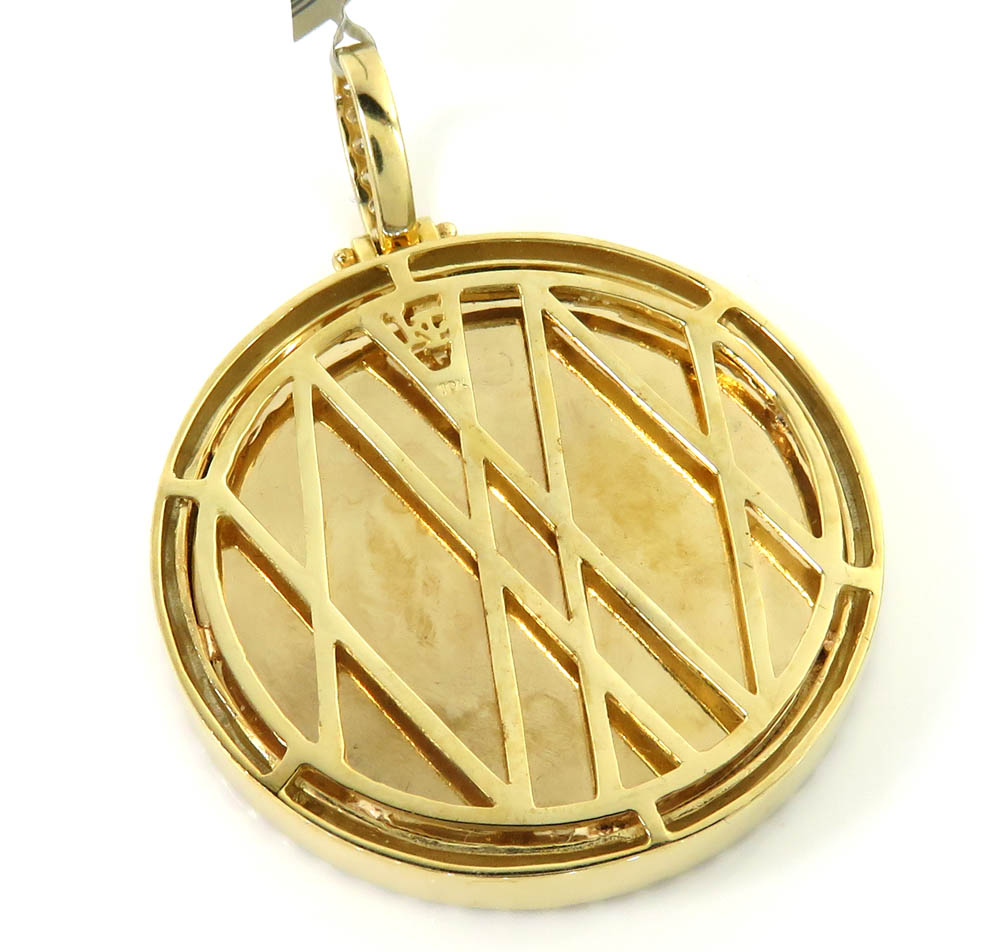 10k yellow gold xl diamond picture pendant 1.45ct