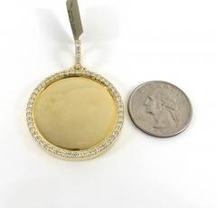 10k yellow gold xl diamond picture pendant 1.45ct