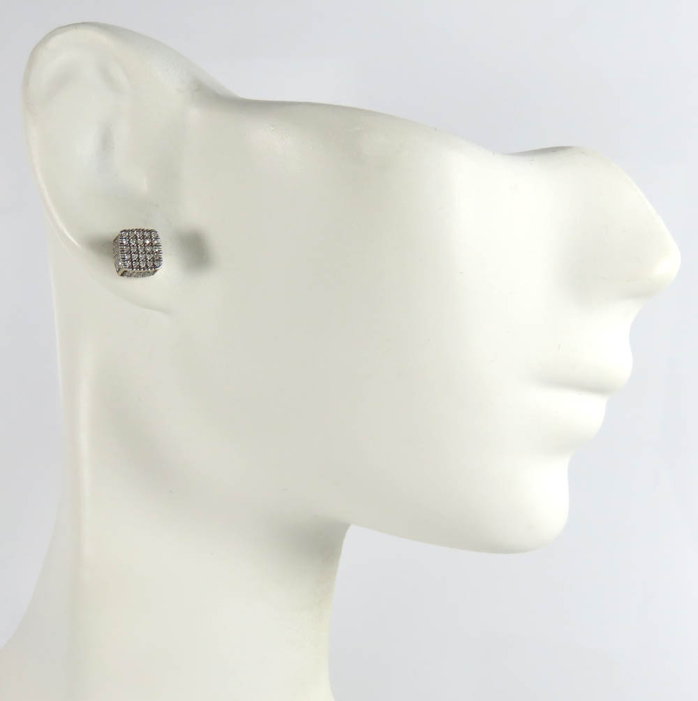 10k yellow gold 5x5 diamond cube earrings 0.21ct - Image 5