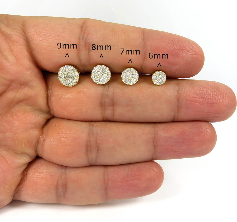 9mm diamond earrings Clearance