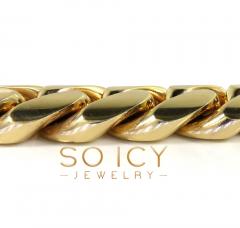 14k yellow gold solid xl miami bracelet 8.50 inches 18mm