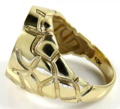 10k yellow gold enamel color nugget free mason g  ring 