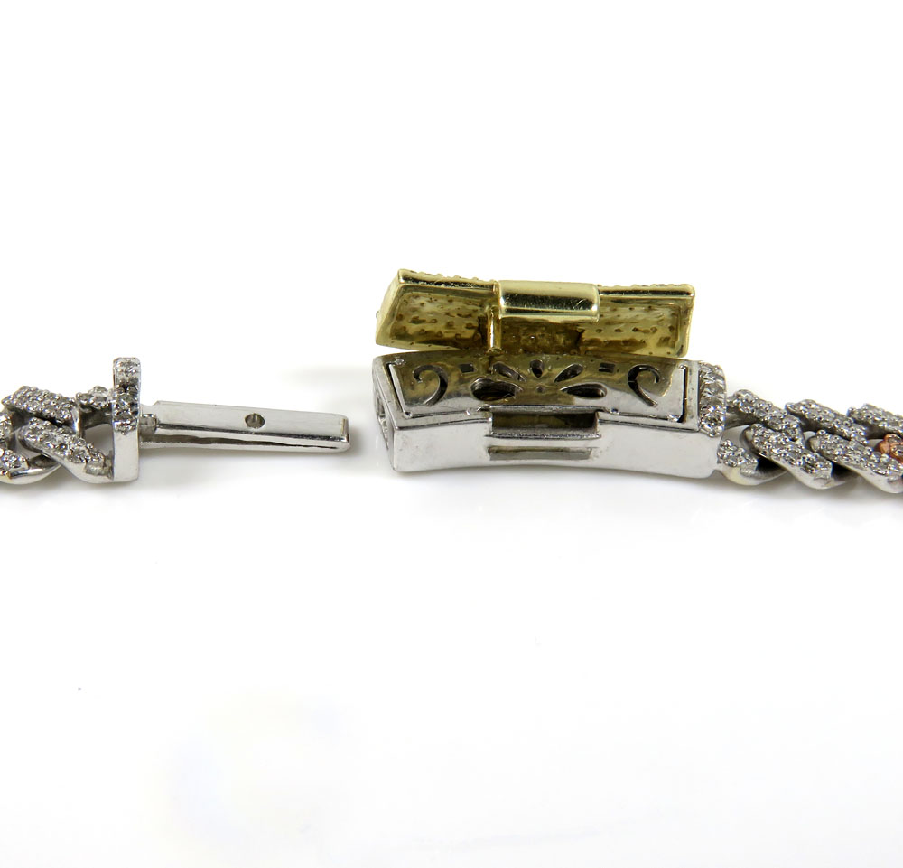 14k solid gold diamond miami tight link chain 20-24