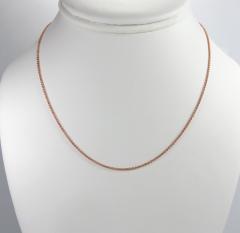 14k rose gold solid skinny rolo chain 16-20