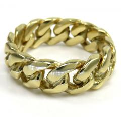 10k yellow gold 8mm solid miami cuban link ring