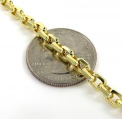 10k yellow gold solid beveled edge cable chain 20-26 inches 4.50mm