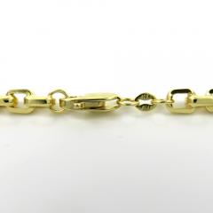 10k yellow gold solid beveled edge cable chain 20-26 inches 4.50mm