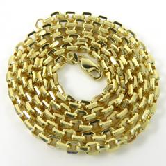 10k yellow gold solid beveled edge cable chain 20-30 inches 3.60mm
